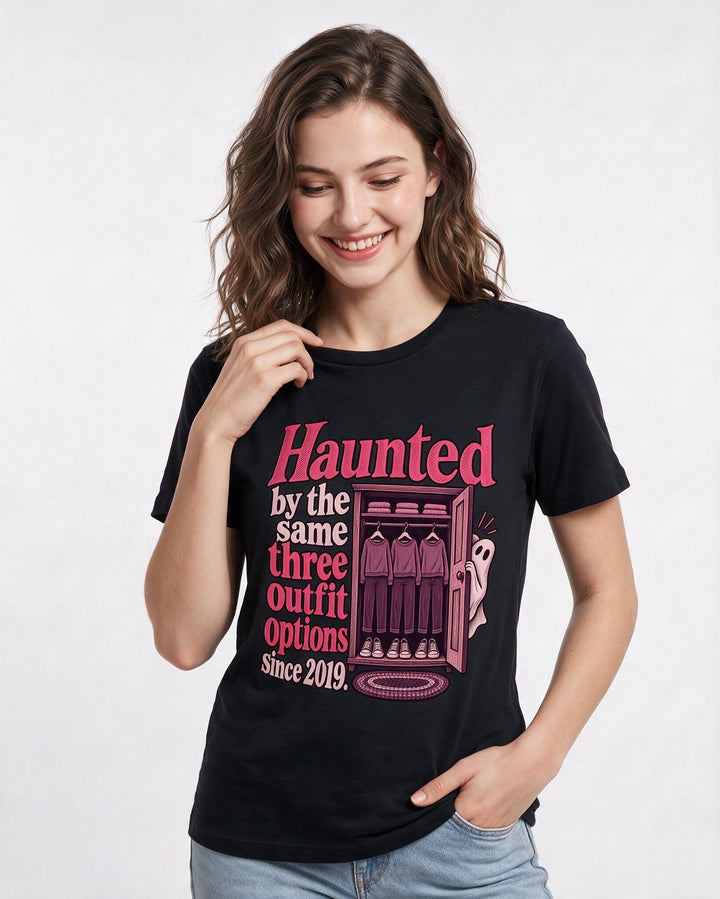 Halloween Black T-Shirt for Women – Halloween Theme Graphic Tee product image 1