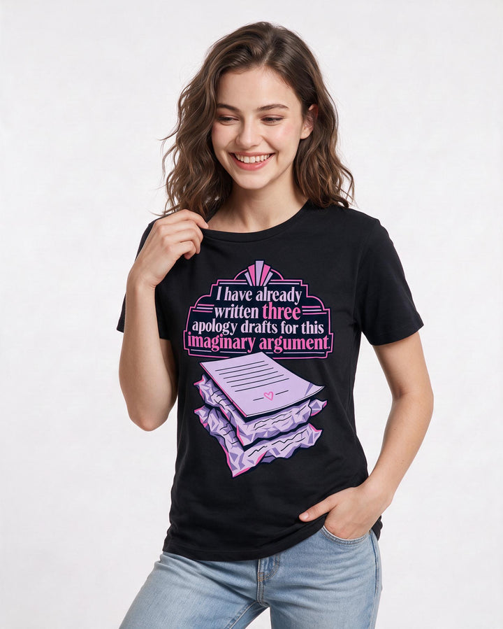 Meme Black T-Shirt for Women – Everyday Expression Graphic Tee product image 1