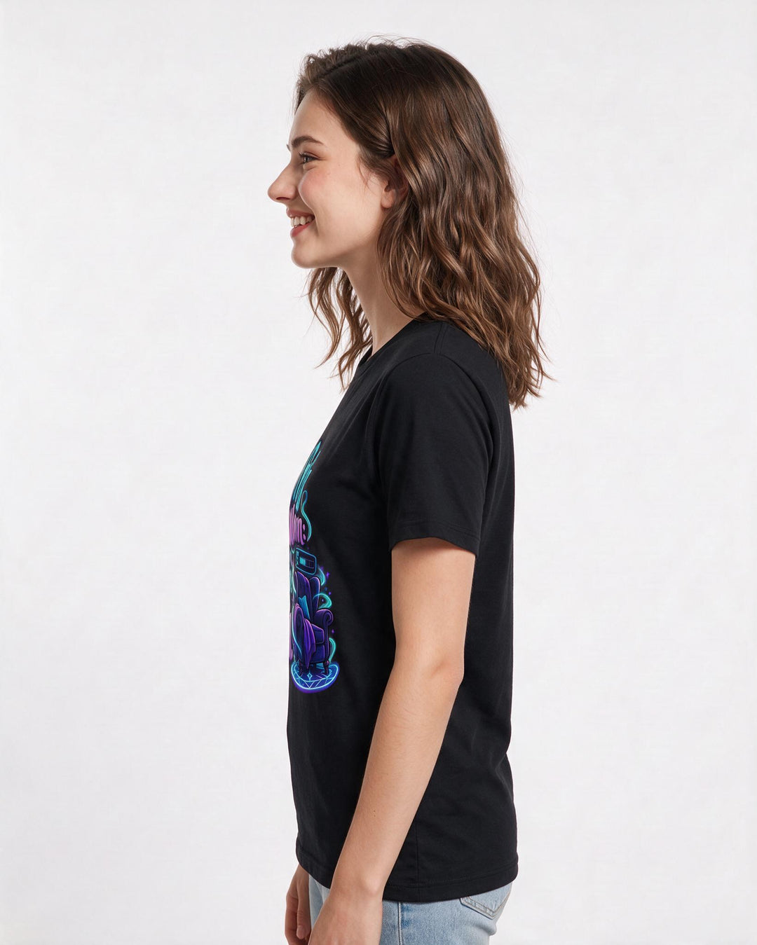 Gaming Black T-Shirt for Women – Game Night Graphic Tee product image 2