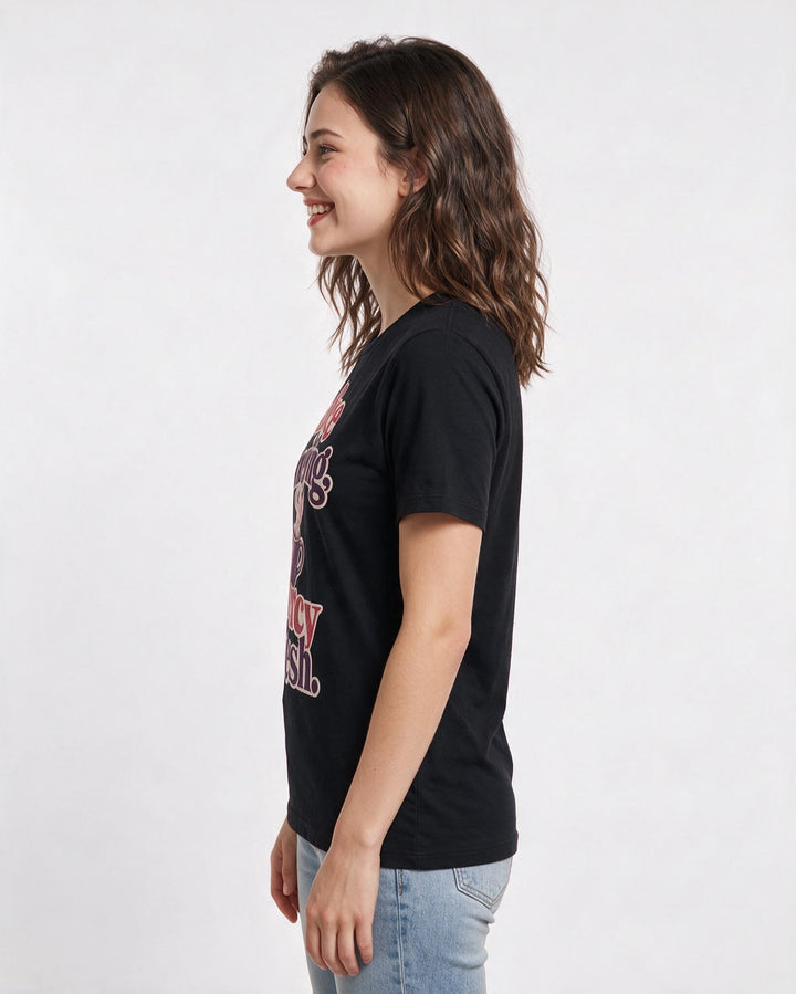 Christian Faith Women's Black T-Shirt – Coffee is brewing, mercy is fresh. product image 2