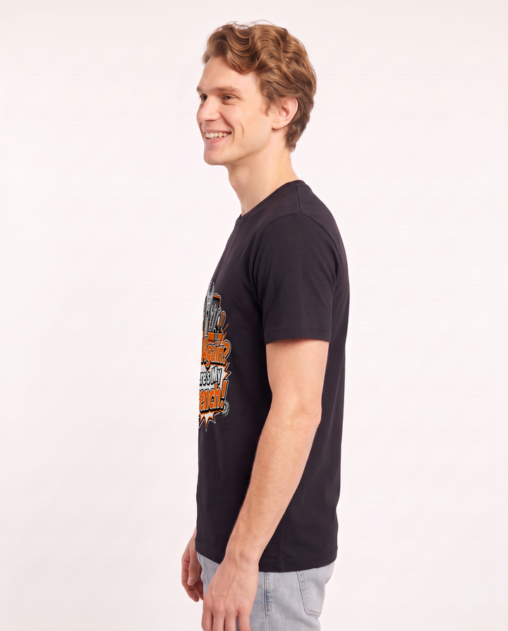 Lost Again? Where’s My Wrench! Men's Black T-Shirt product image 3