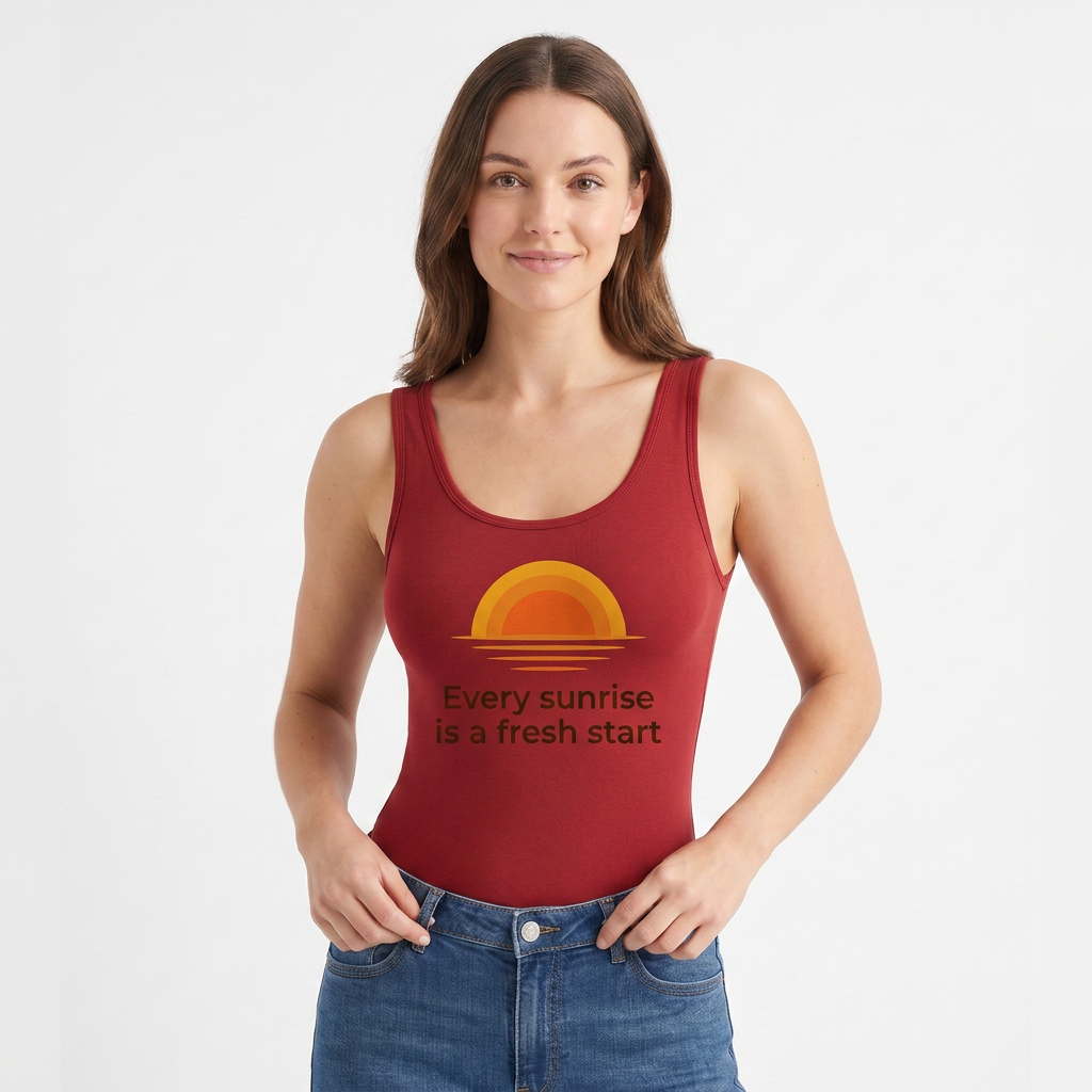 Sleeveless Round-Neck Tank Bodysuit mockup 1