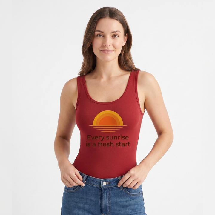 Sleeveless Round-Neck Tank Bodysuit mockup 1