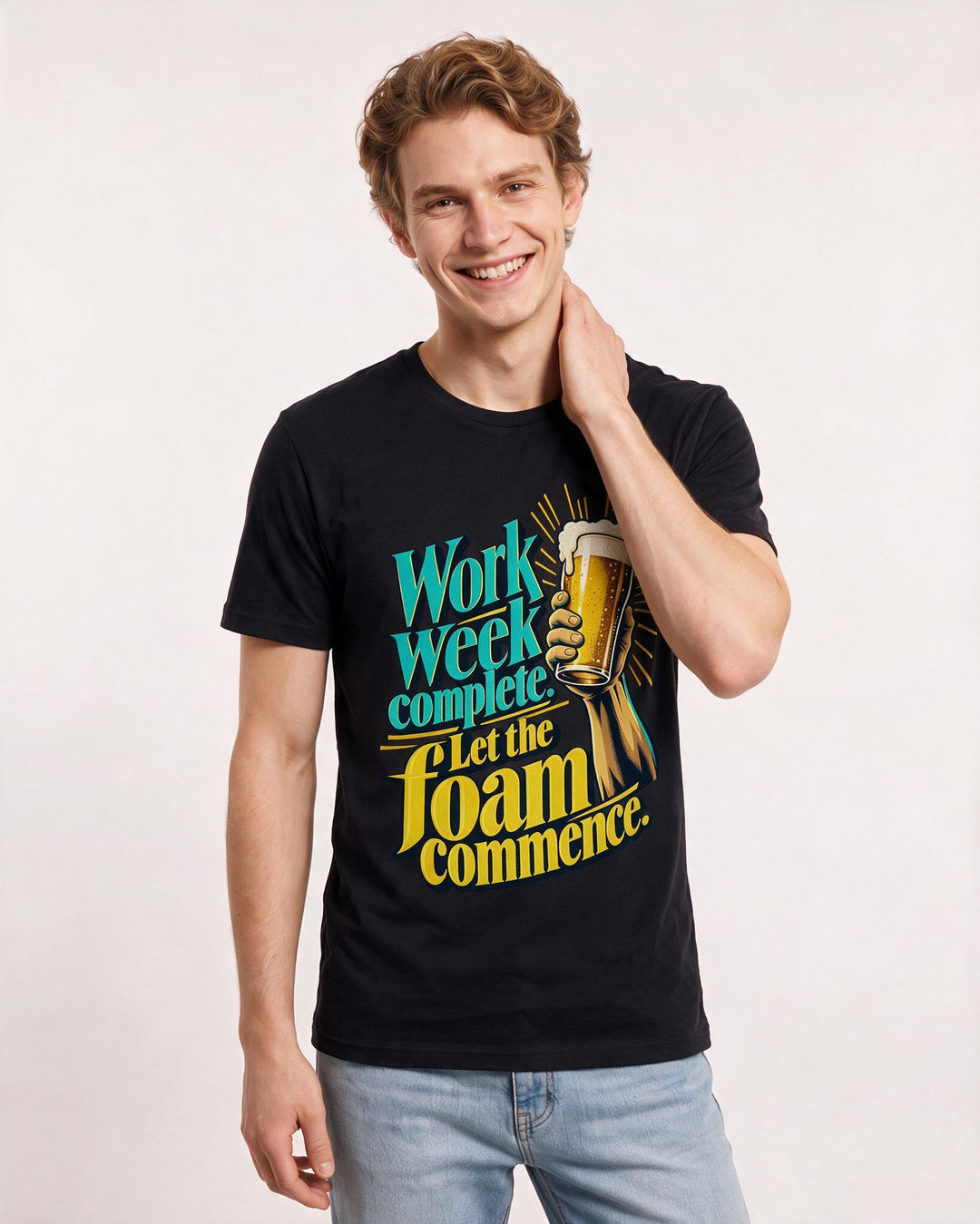 Beer Black T-Shirt for Men – Everyday Expression Graphic Tee product image 1