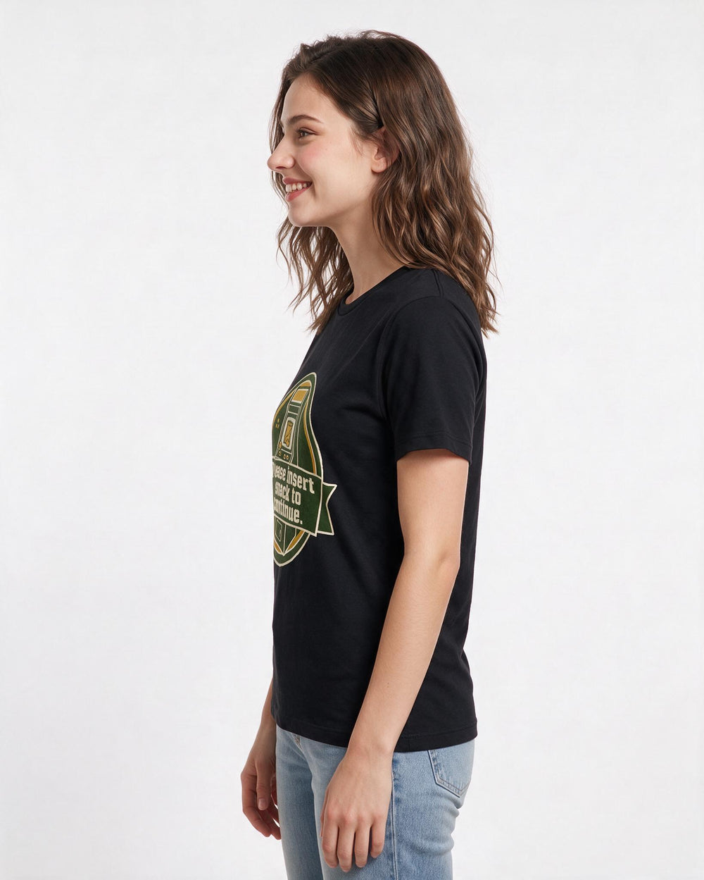 Gaming Women's Black T-Shirt - Please insert snack to continue. product image 2