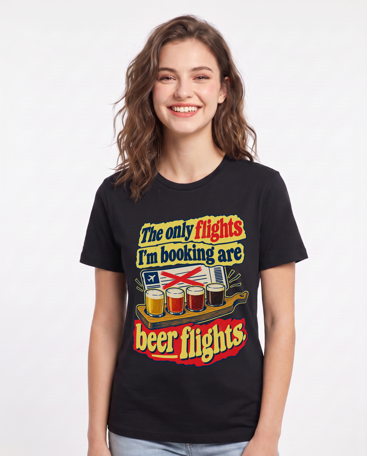 Beer Black T-Shirt for Women – Everyday Expression Graphic Tee product image 3