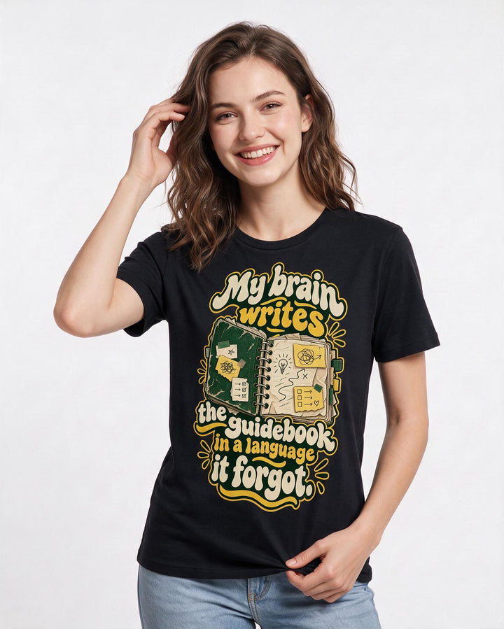 Neurodiversity Black T-Shirt for Women – Everyday Expression Graphic Tee product image 1