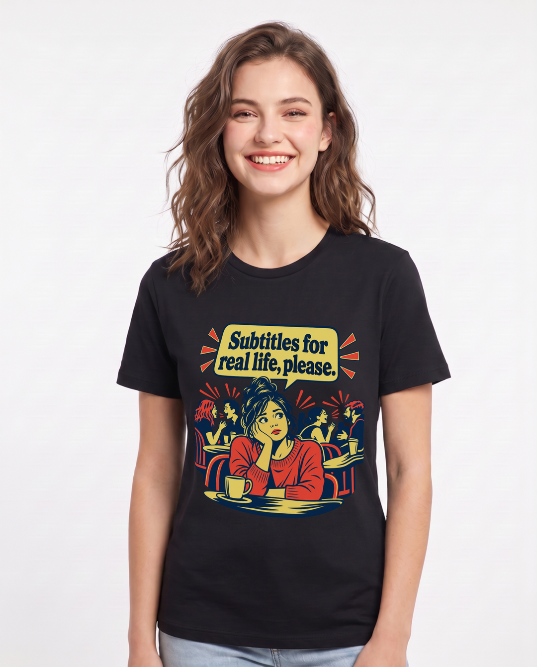 Neurodiversity Black T-Shirt for Women – Everyday Expression Graphic Tee product image 3