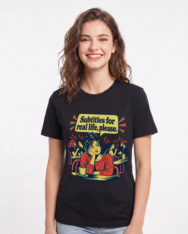 Neurodiversity Black T-Shirt for Women – Everyday Expression Graphic Tee product image 3