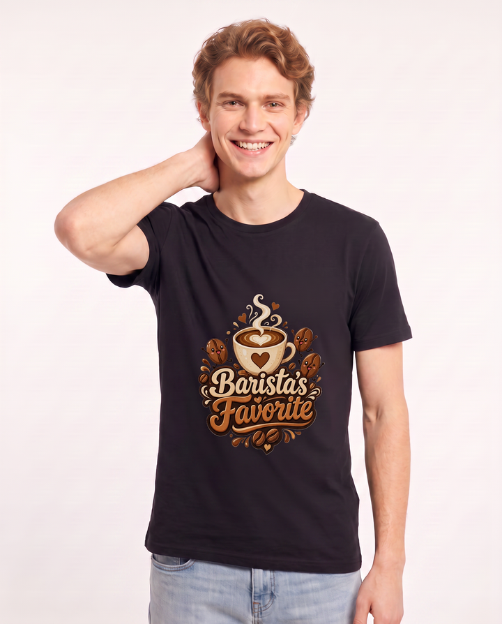 Barista's Favorite Men's Black T-Shirt product image 1