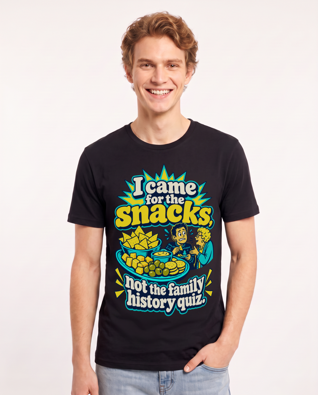 Christmas Black T-Shirt for Men – Holiday Theme Graphic Tee product image 3