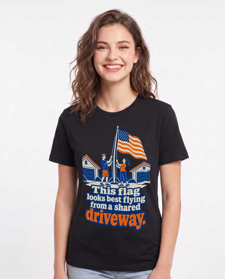 Patriotic Black T-Shirt for Women – Everyday Expression Graphic Tee product image 3