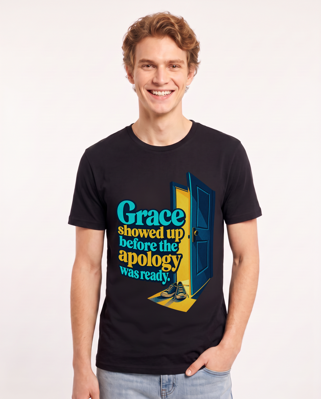 Christian Faith Black T-Shirt for Men – Everyday Expression Graphic Tee product image 3
