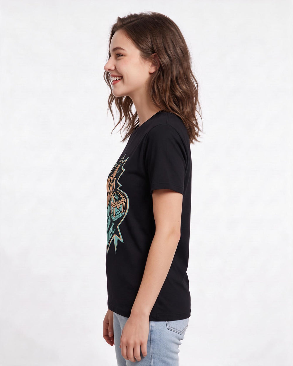 Gaming Women's Black T-Shirt - My side hustle is just a side quest. product image 2
