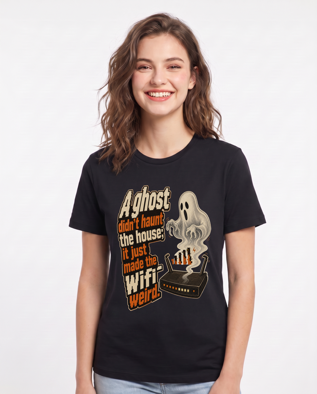 Halloween Black T-Shirt for Women – Halloween Theme Graphic Tee product image 3