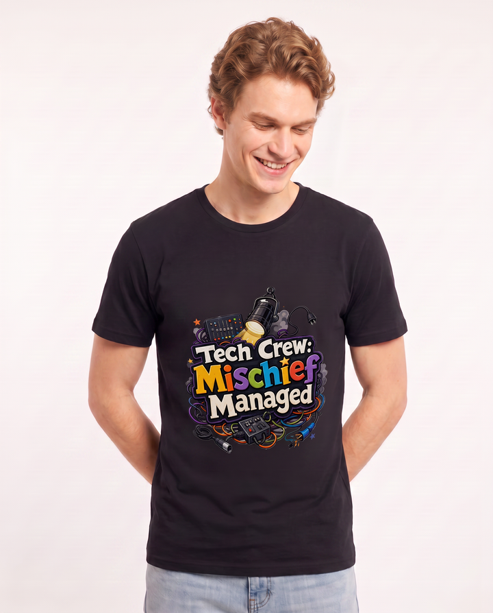 Tech Crew: Mischief Managed Men's Black T-Shirt product image 1