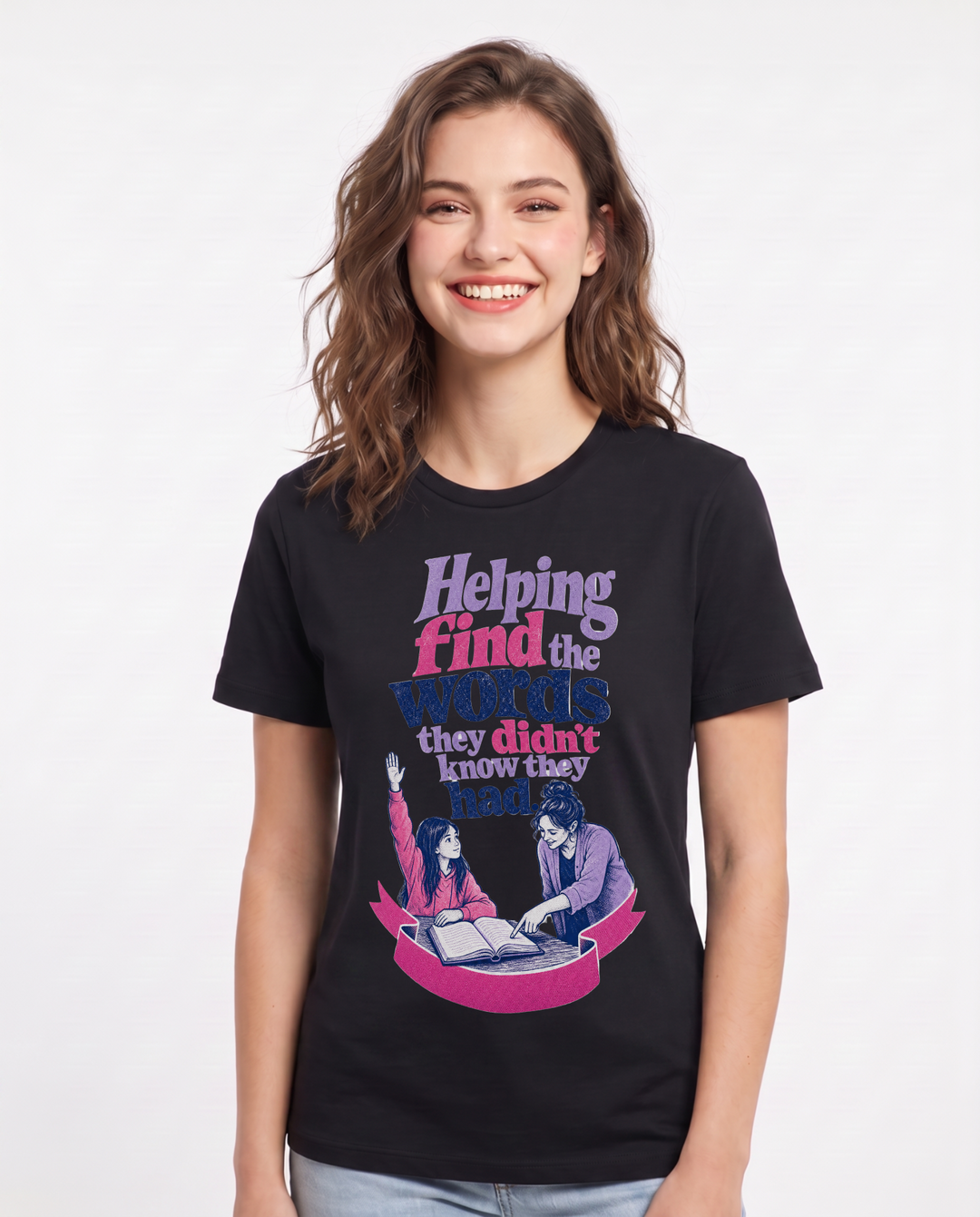Teacher Black T-Shirt for Women – Everyday Expression Graphic Tee product image 1