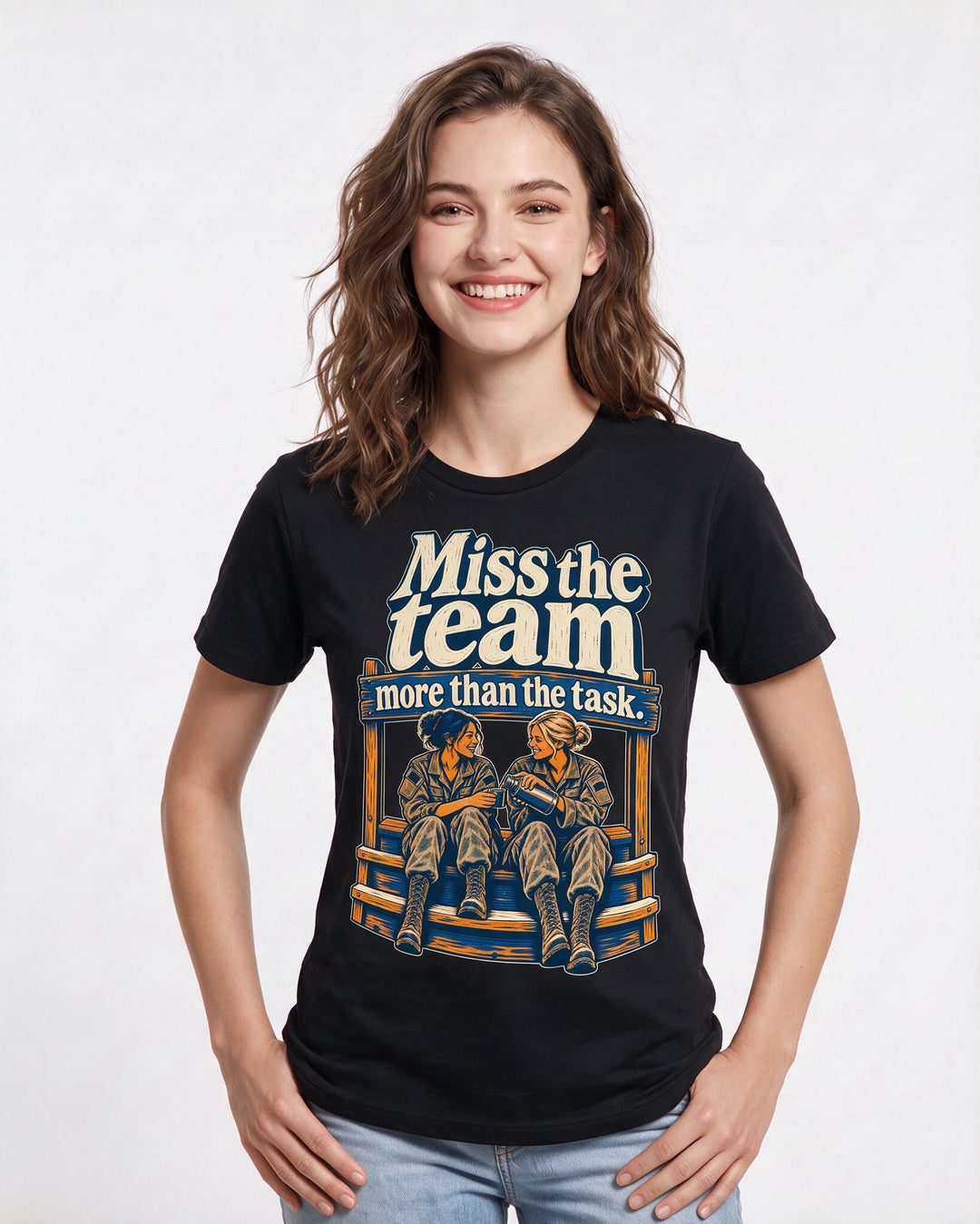 Veteran Black T-Shirt for Women – Everyday Expression Graphic Tee product image 1