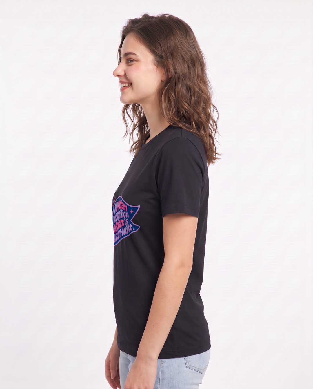 Graphic Women's Black T-Shirt - My pattern recognition software is product image 2