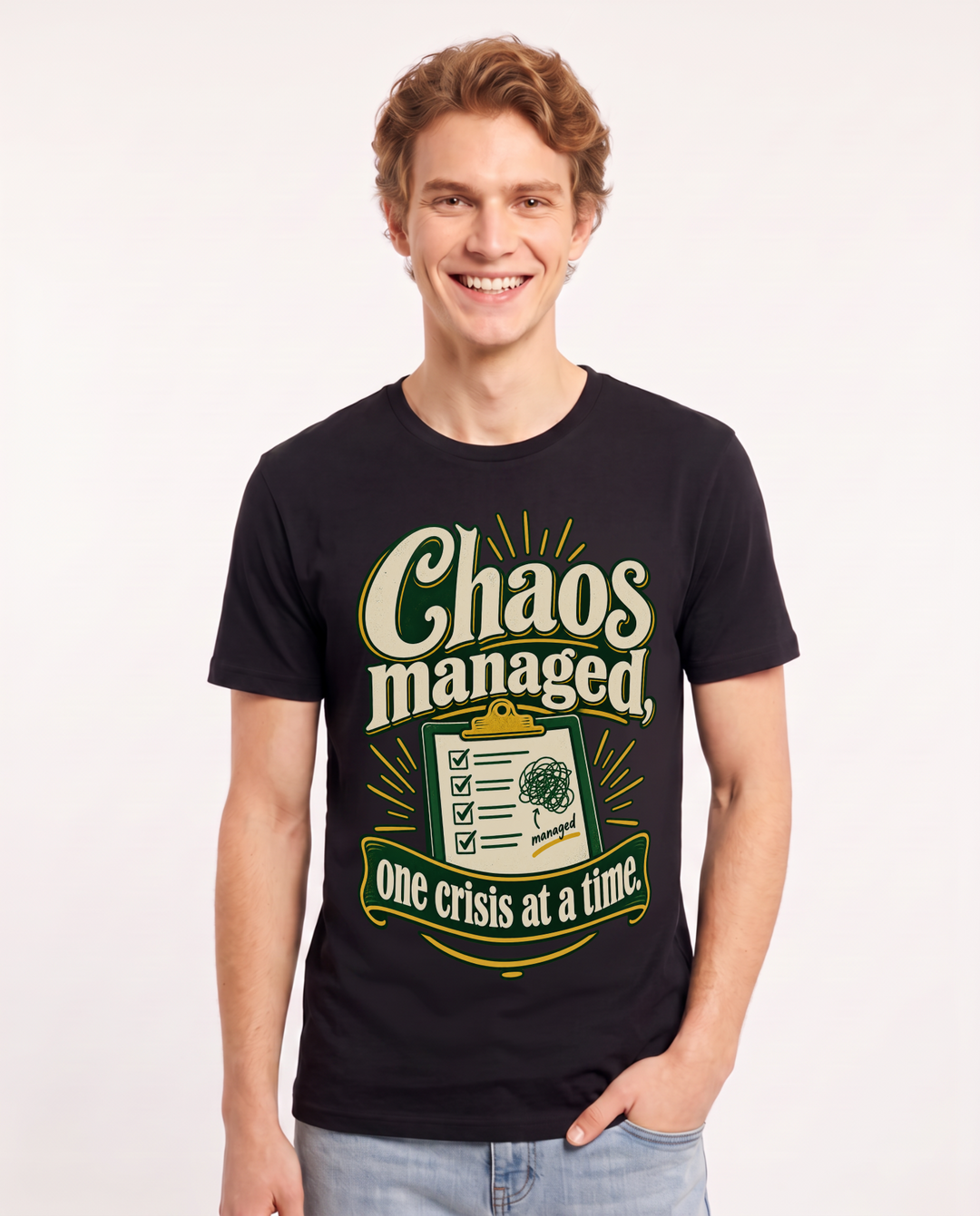 Nurse Black T-Shirt for Men – Nursing Life Graphic Tee product image 3