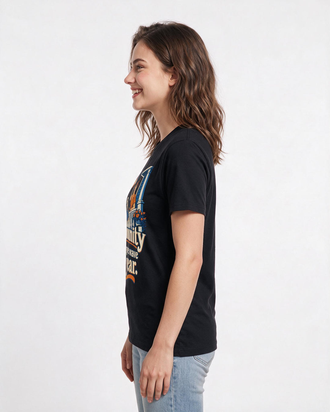 Patriotic Black T-Shirt for Women – Everyday Expression Graphic Tee product image 2