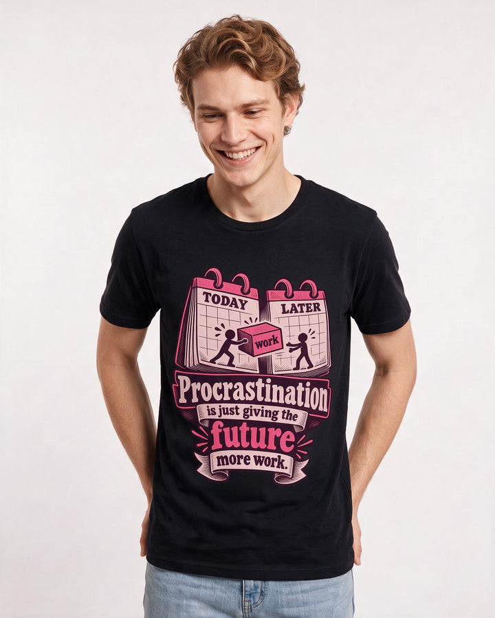 Meme Black T-Shirt for Men – Everyday Expression Graphic Tee product image 1