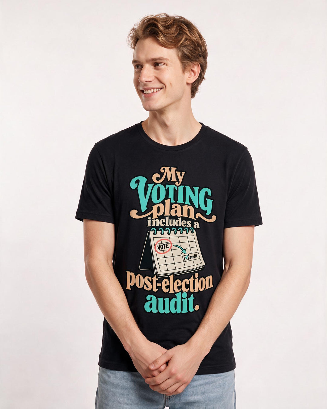 Political Statement Black T-Shirt for Men – Everyday Expression Graphic Tee product image 1