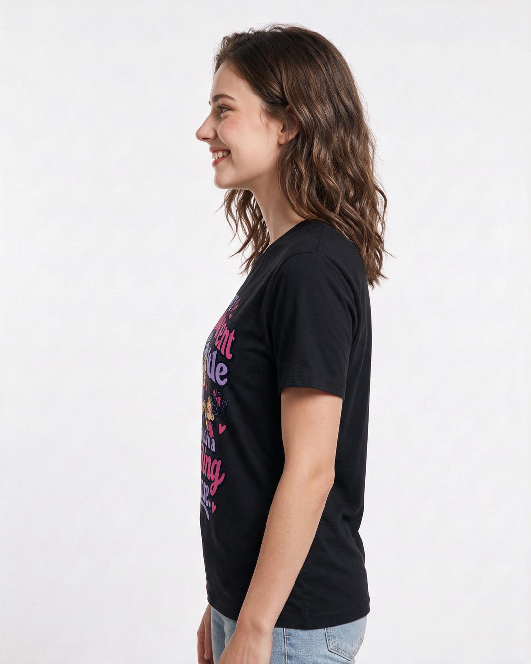 Grandparent Black T-Shirt for Women – Everyday Expression Graphic Tee product image 2