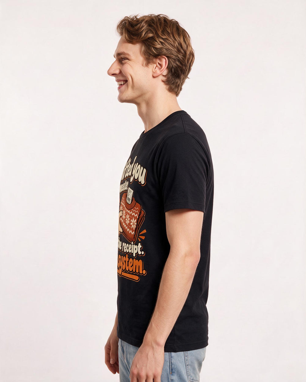 Christmas Black T-Shirt for Men – Holiday Theme Graphic Tee product image 2
