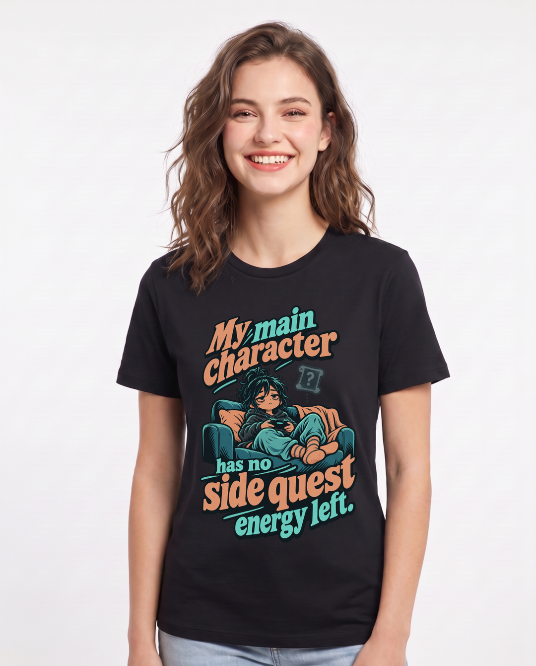 Gaming Black T-Shirt for Women – Game Night Graphic Tee product image 3