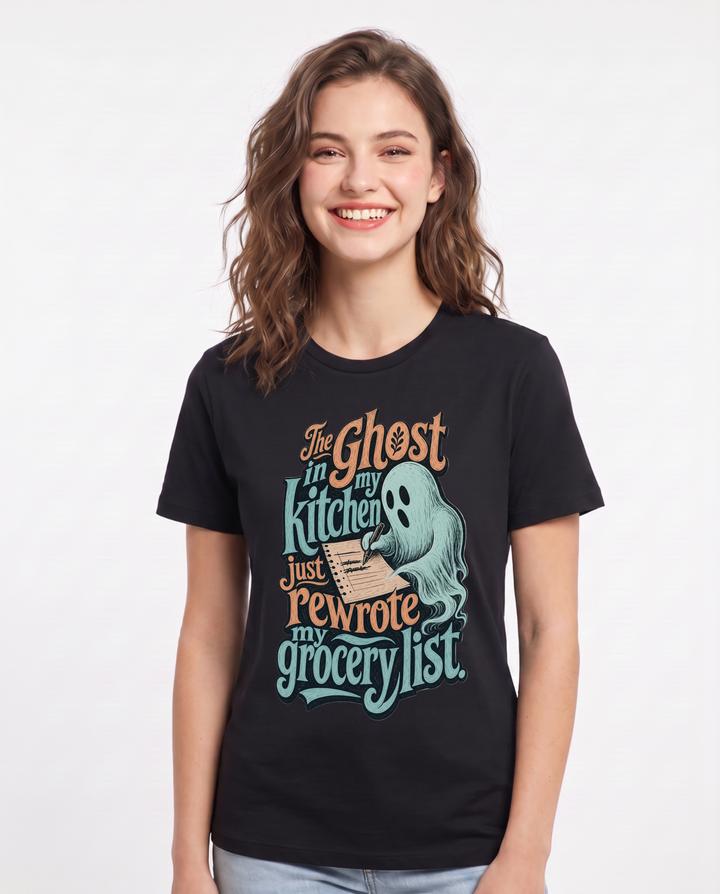 Halloween Black T-Shirt for Women – Halloween Theme Graphic Tee product image 1