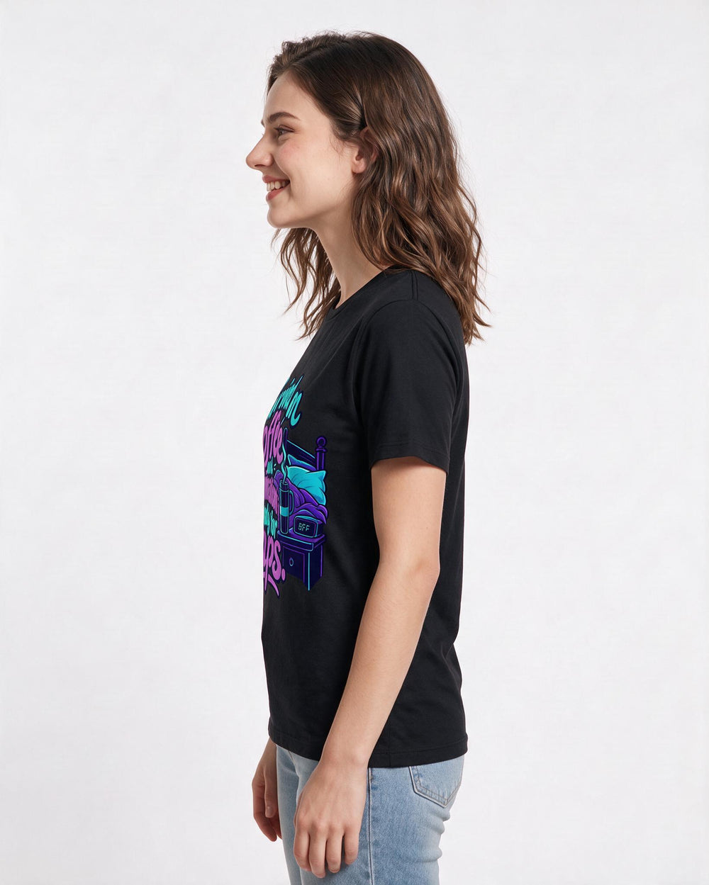 Graduation Black T-Shirt for Women – Everyday Expression Graphic Tee product image 2