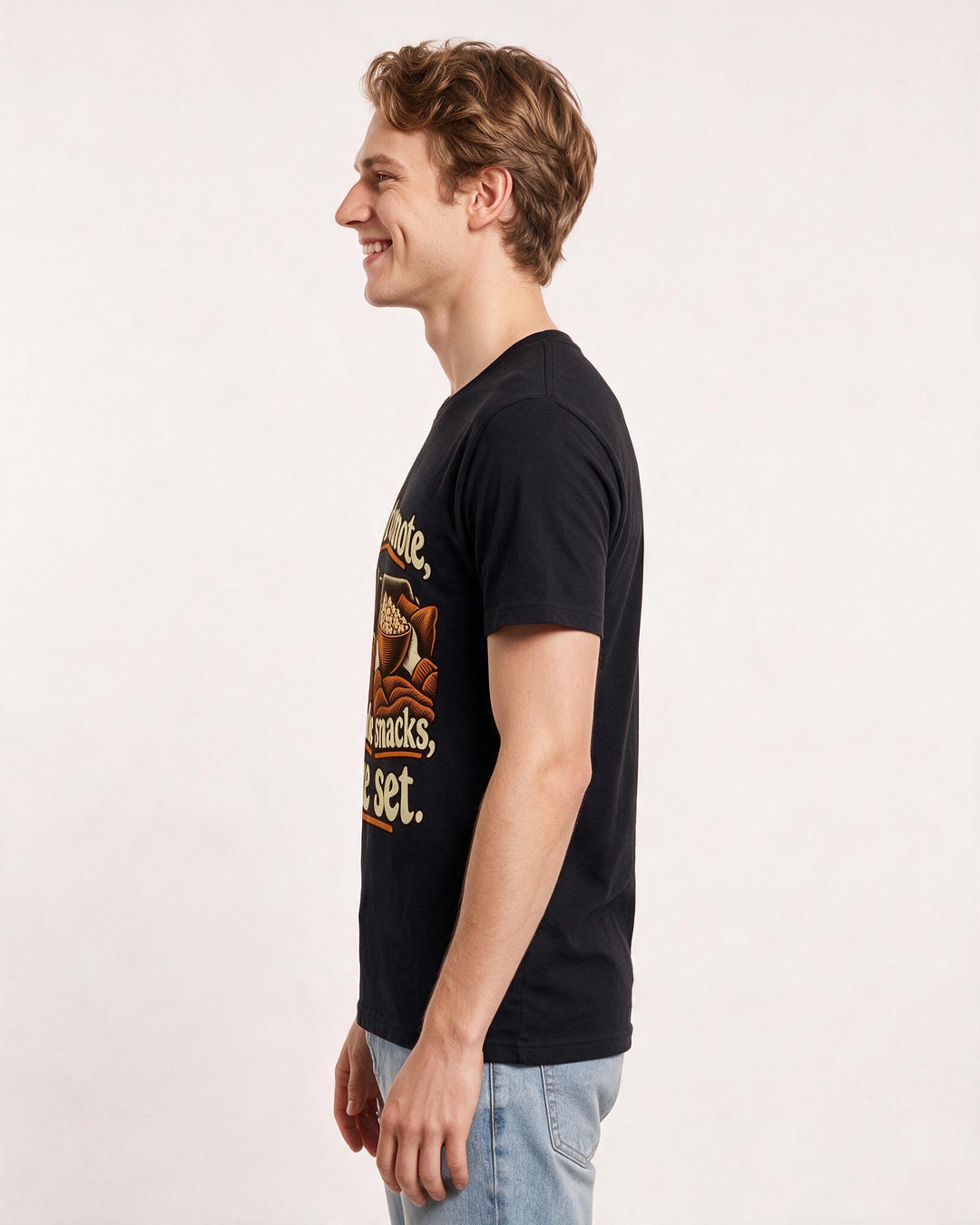 Couples Black T-Shirt for Men – Everyday Expression Graphic Tee product image 2