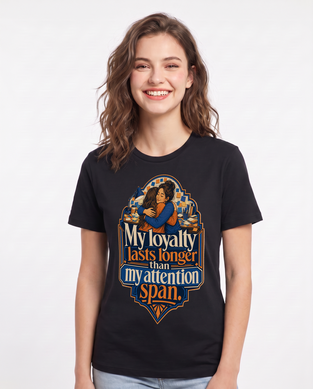 Neurodiversity Black T-Shirt for Women – Everyday Expression Graphic Tee product image 3