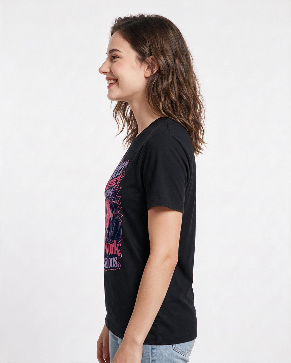 Beer Black T-Shirt for Women – Everyday Expression Graphic Tee product image 2
