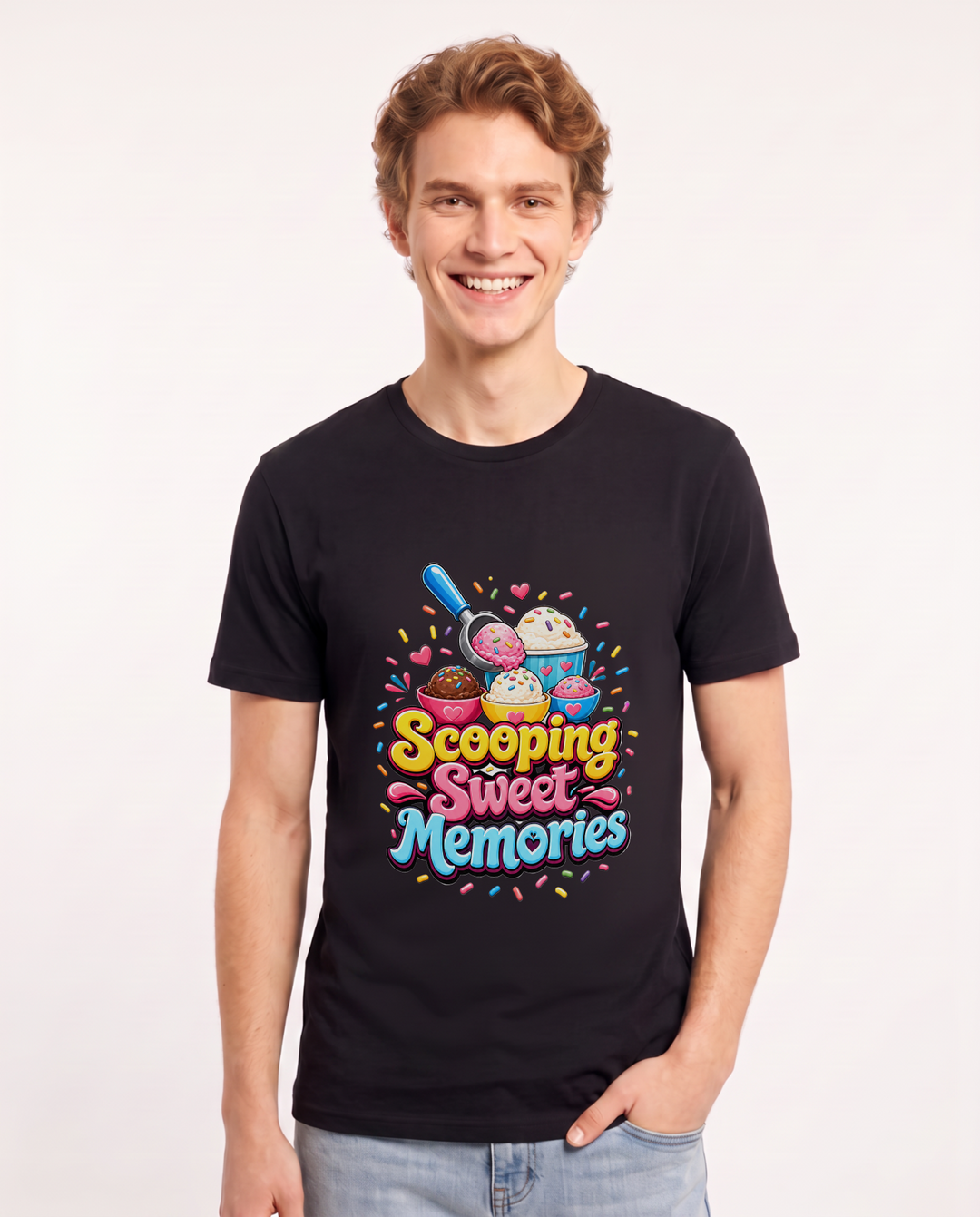 Scooping Sweet Memories Men's Black T-Shirt product image 2