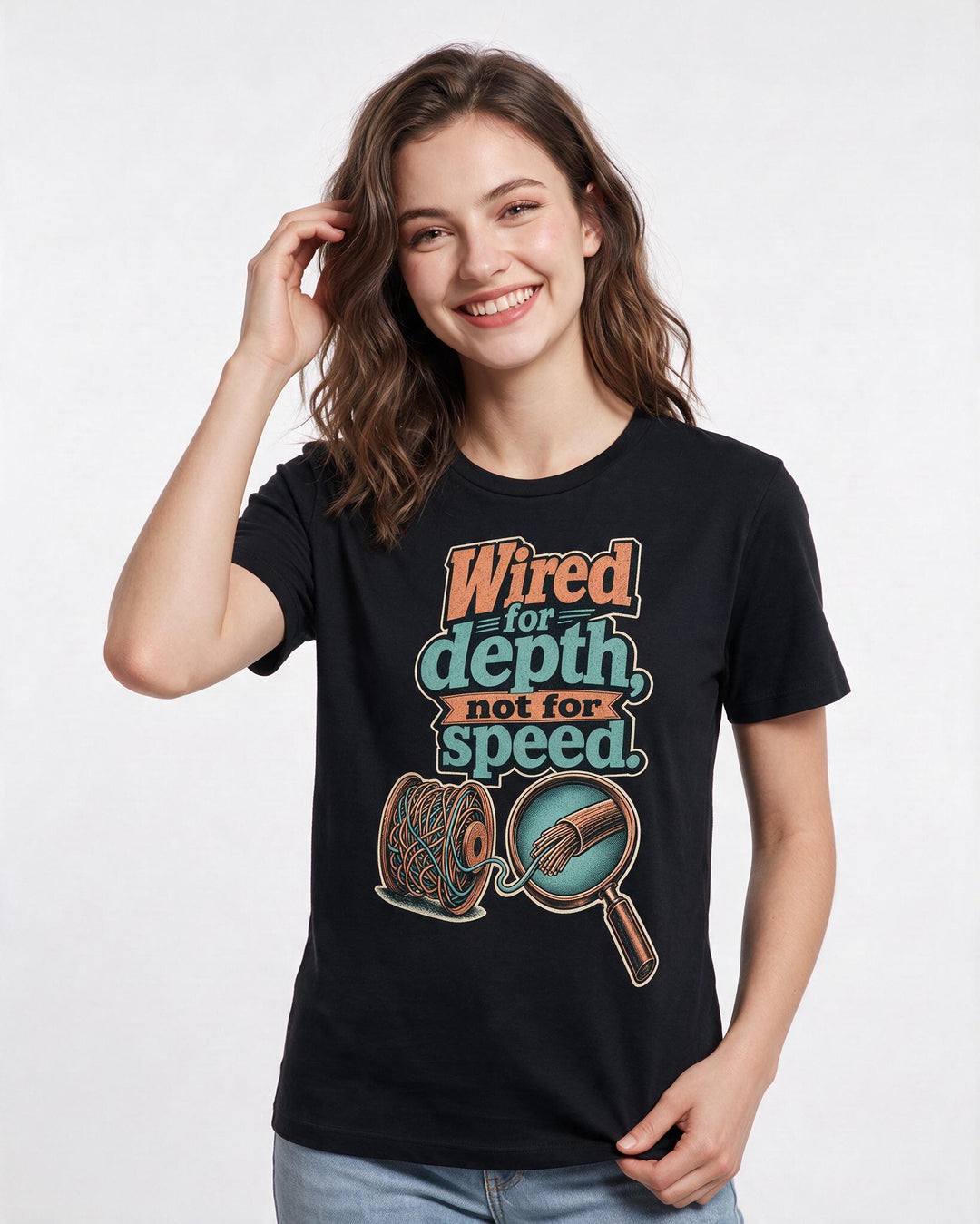 Neurodiversity Black T-Shirt for Women – Everyday Expression Graphic Tee product image 1