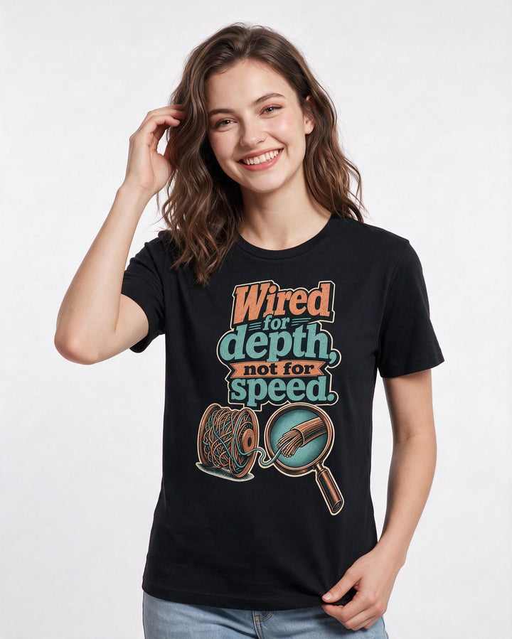 Neurodiversity Black T-Shirt for Women – Everyday Expression Graphic Tee product image 1