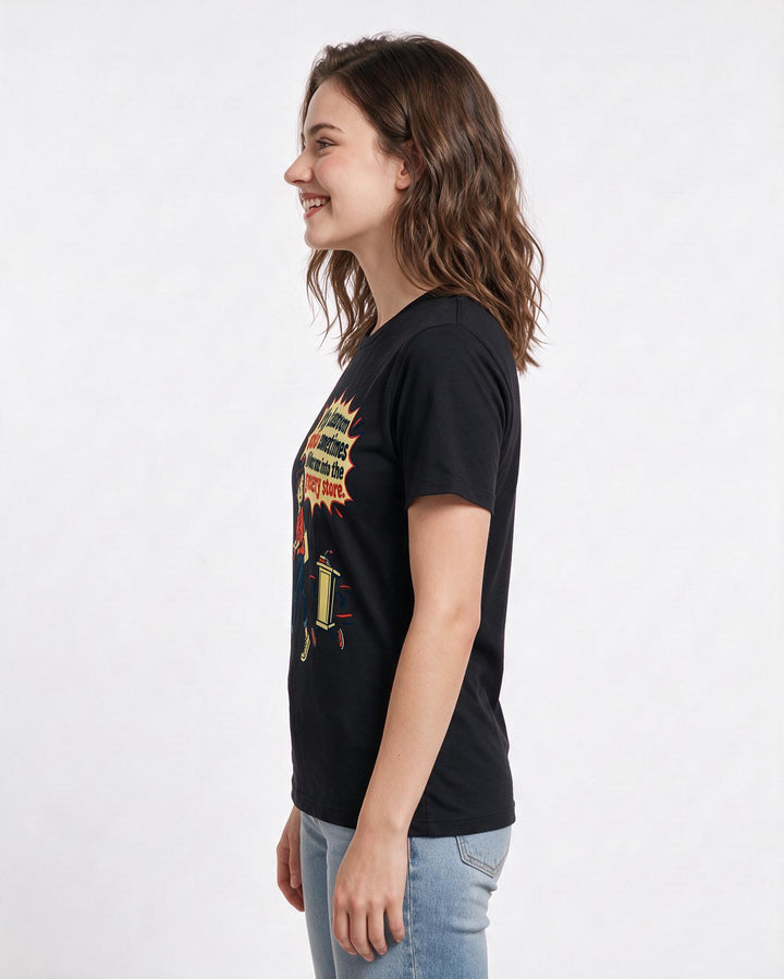 Teacher Black T-Shirt for Women – Everyday Expression Graphic Tee product image 2