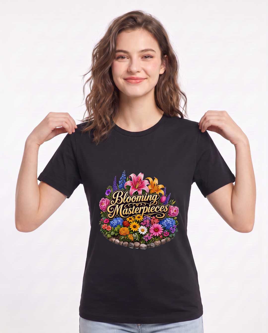 Blooming Masterpieces Women's Black T-Shirt product image 1