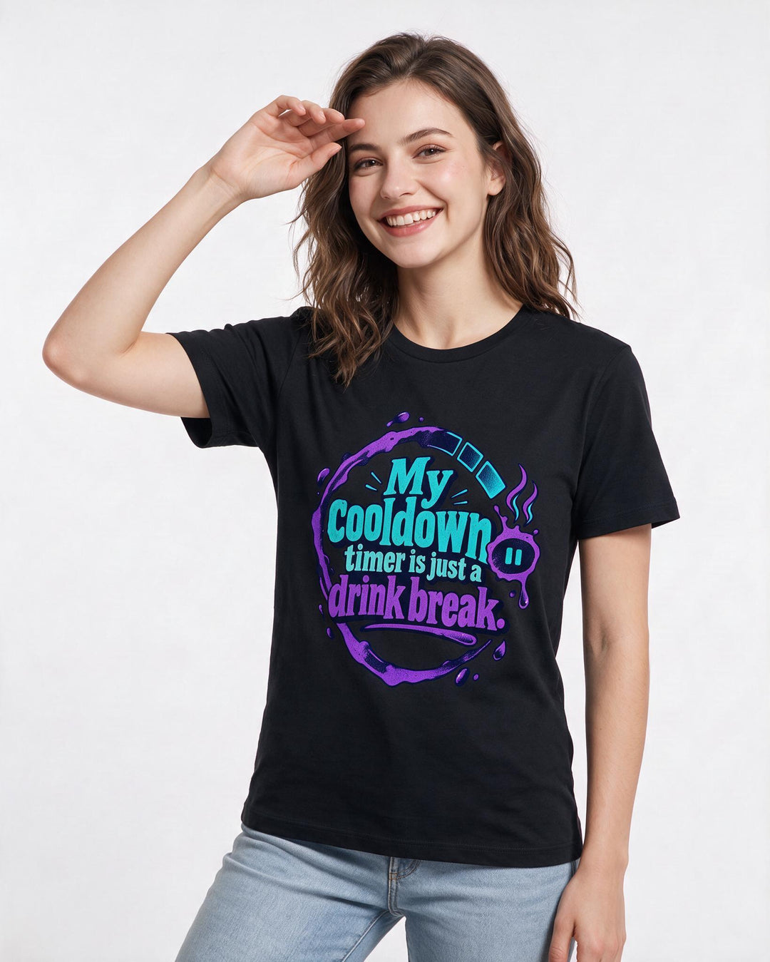 Gaming Black T-Shirt for Women – Game Night Graphic Tee product image 1