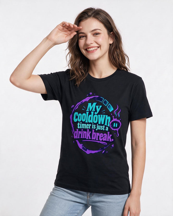 Gaming Black T-Shirt for Women – Game Night Graphic Tee product image 1