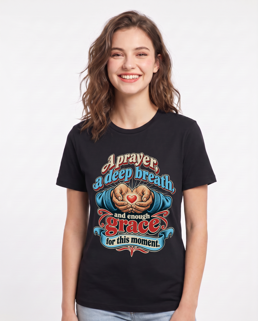 Christian Faith Black T-Shirt for Women – Everyday Expression Graphic Tee product image 3