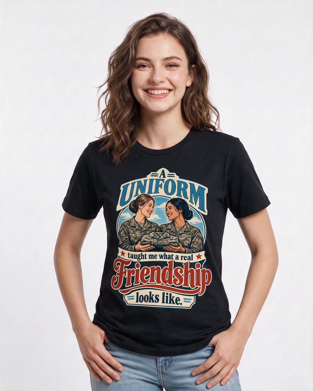 Veteran Black T-Shirt for Women – Everyday Expression Graphic Tee product image 1