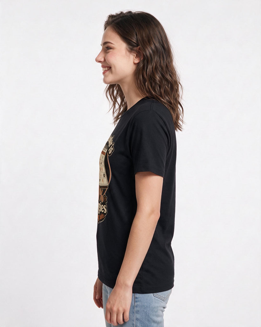 Funny Meme Women's Black T-Shirt – My calendar is 50% apologies for being product image 2