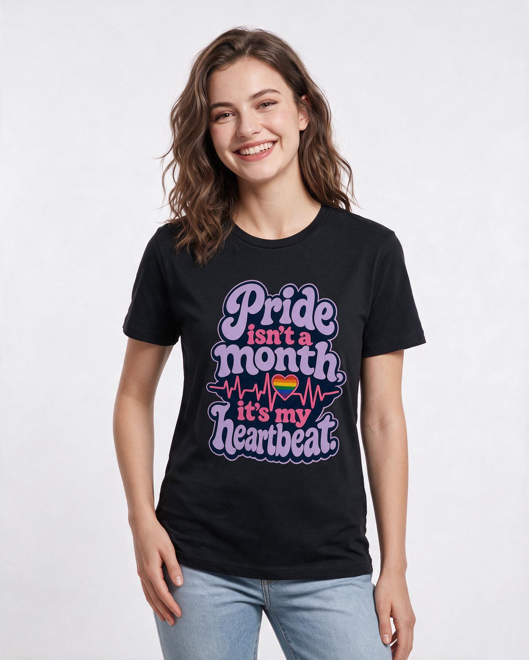 Pride Black T-Shirt for Women – Everyday Expression Graphic Tee product image 3