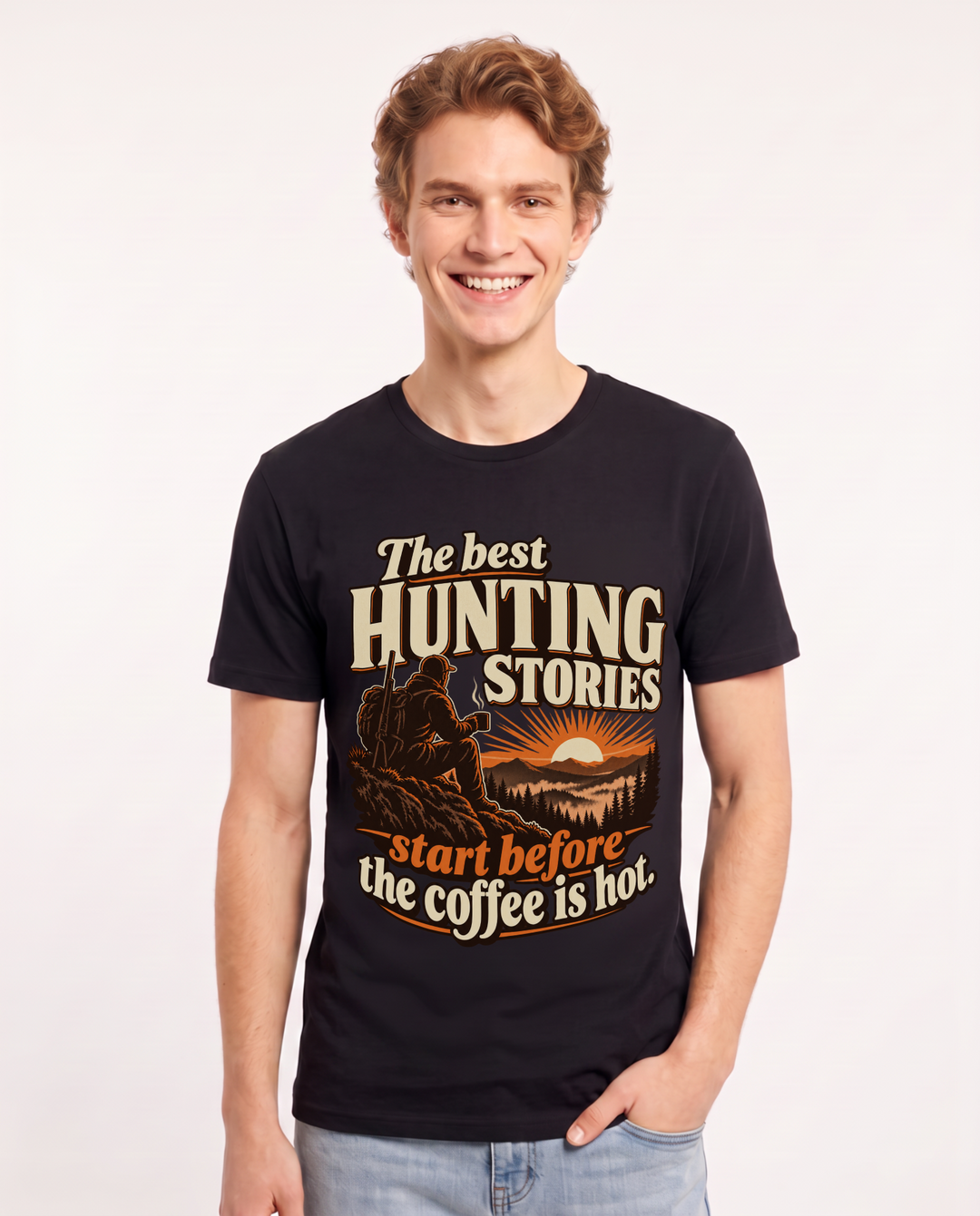 Hunting Black T-Shirt for Men – Everyday Expression Graphic Tee product image 3