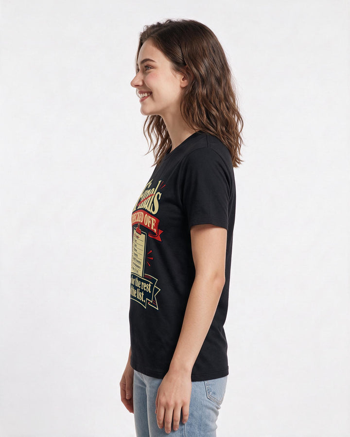 Graduation Black T-Shirt for Women – Everyday Expression Graphic Tee product image 2