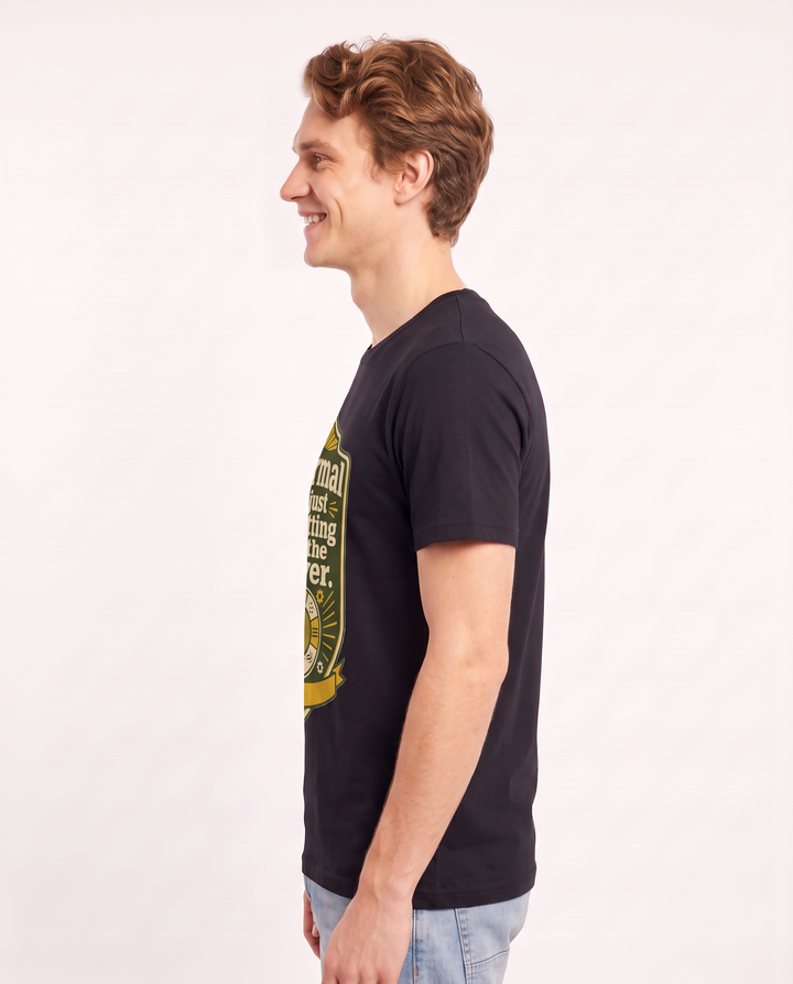 Graphic Men's Black T-Shirt - Normal is just a setting on the dryer. product image 2