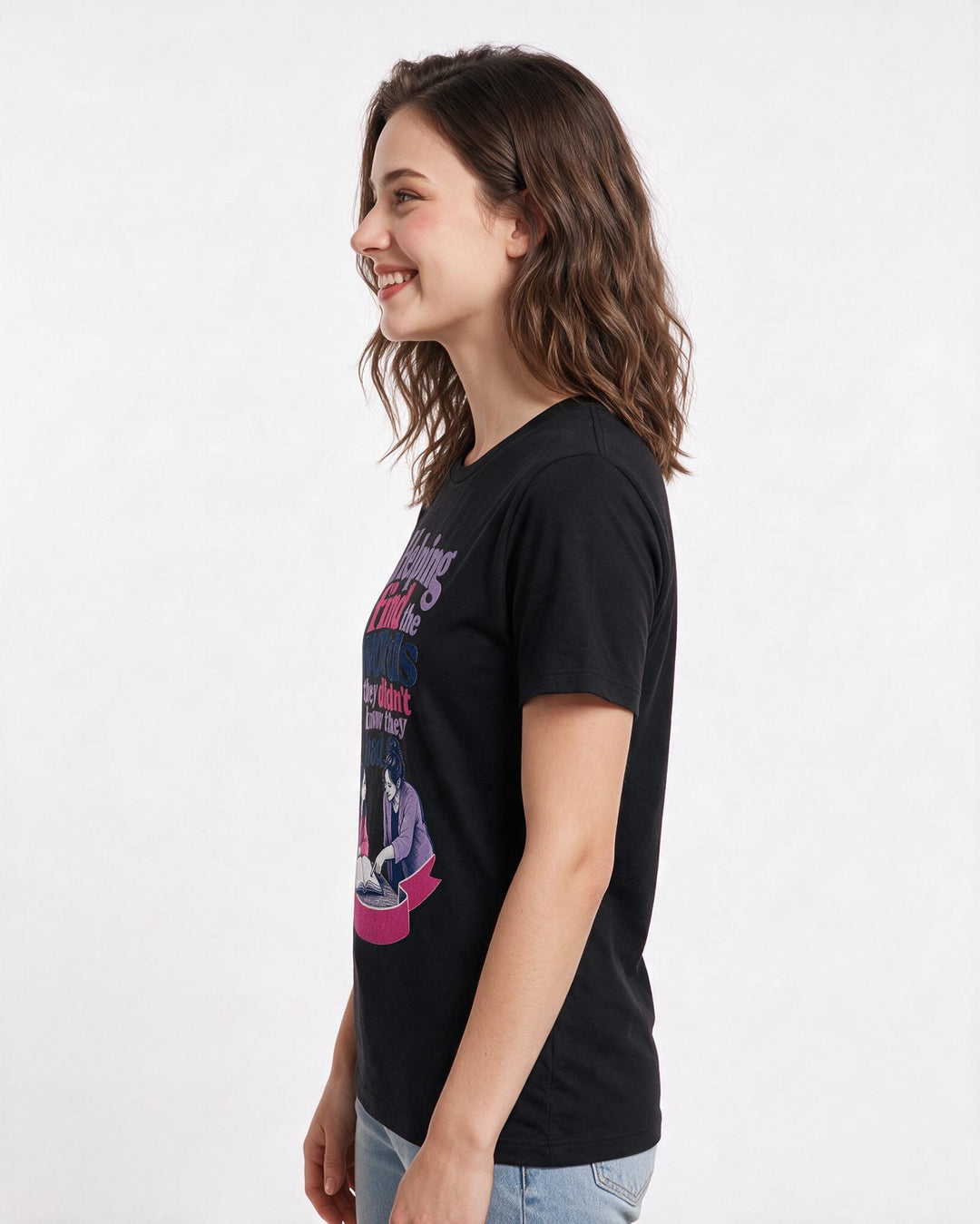 Teacher Black T-Shirt for Women – Everyday Expression Graphic Tee product image 2